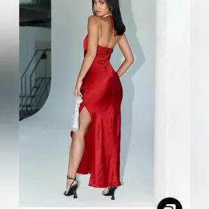 Princess Polly | Dresses | Princess Polly Elegant Red Satin Dress | Poshmark